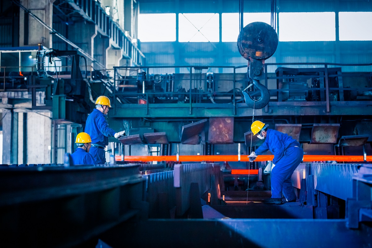 Interior of a steel manufacturing company in the Philippines