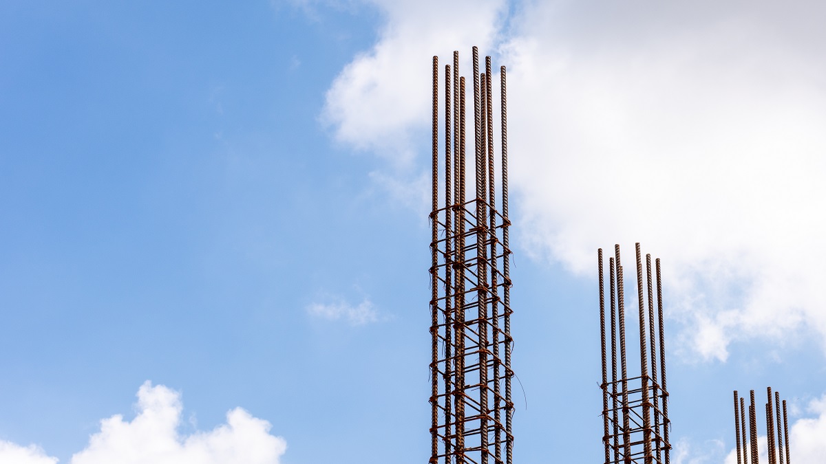 rebar for the construction of a building