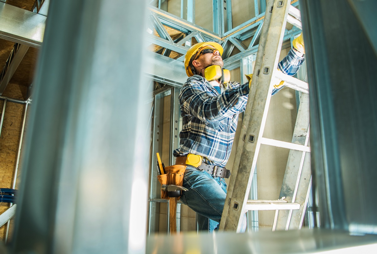 Steel Building Construction Job